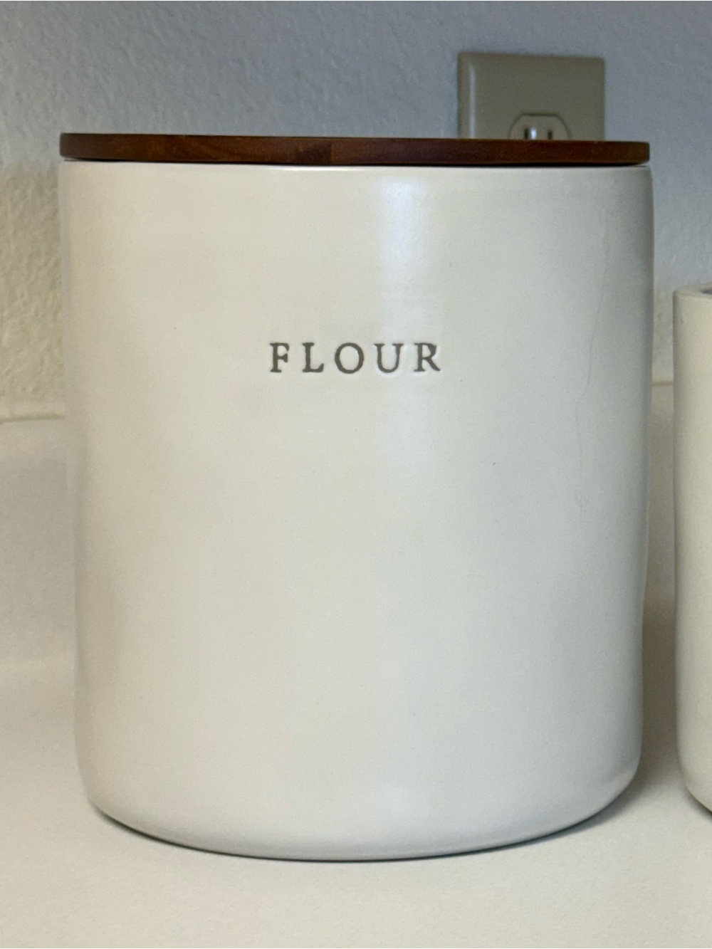 Hearth & Hand Cream Ceramic Flour Canister